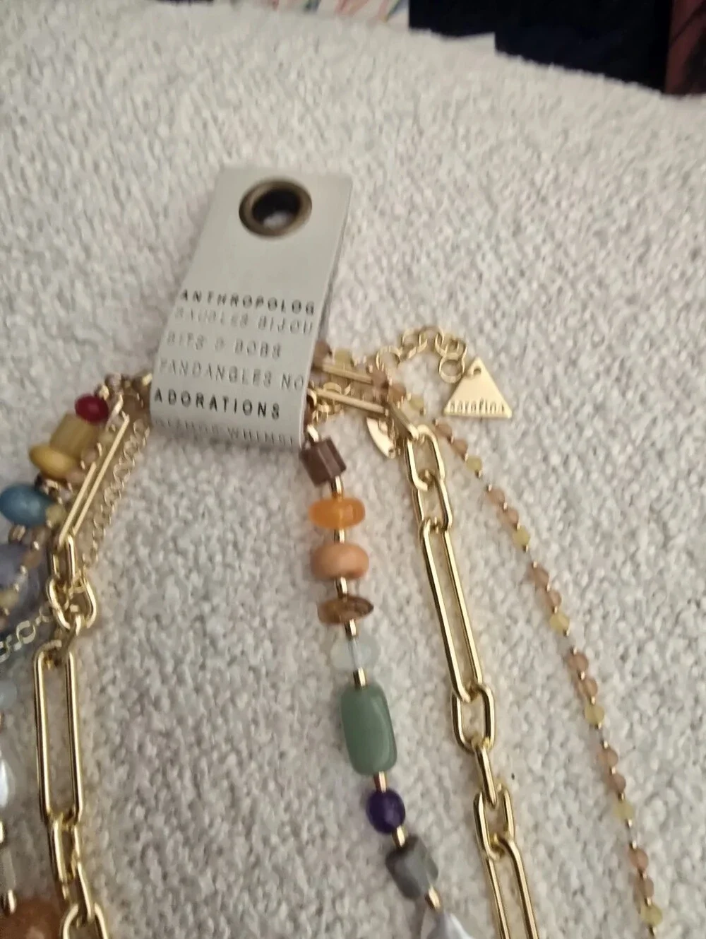 NWT! Anthropologie, Shades of Sea Layered Necklaces, Set of 3: Charm Edition
